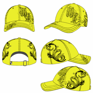 Boné Baseball Arabesco - Amarelo/Preto