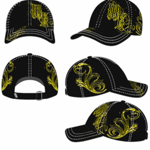 Boné Baseball Arabesco - Preto/Amarelo
