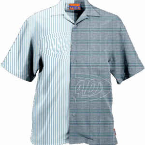Camisa Portal Bordada - Listrado/Azul
