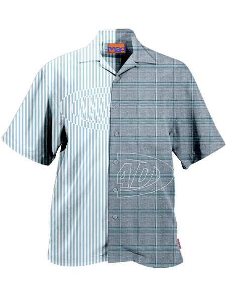Camisa Portal Bordada - Listrado/Azul