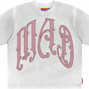 Camiseta Bordado Xadrez Rosa - Off-White