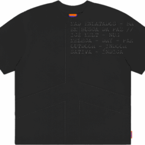 Camiseta Bordado da Paz - Preto