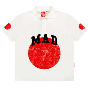 Camiseta Polo College Japão - Branco/Vermelho